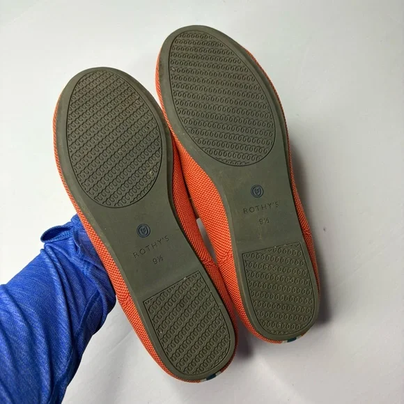 Rothy's Orange Flats with Striped Detail - Picture 6 of 12